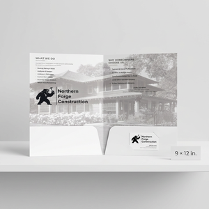 Cartelle Portadocumenti A4 Personalizzate in Cartoncino Lucido o Opaco, Confezioni per Documenti da Ufficio con Stampa Personalizzata e Doppia Tasca - Product Image 2