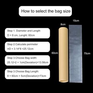 Sacs plats transparents en PE, longs et étroits, pour affiches, taille personnalisée, imperméables, écologiques, pour supermarchés et expositions - Product Image 5