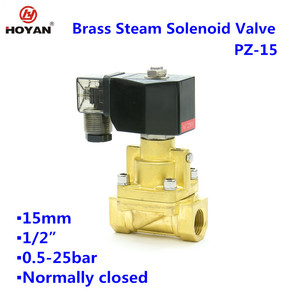 Válvula <span class=keywords><strong>solenoide</strong></span> eléctrica de latón Hoyan PZ-15 de 1/2 pulgada <span class=keywords><strong>para</strong></span> <span class=keywords><strong>agua</strong></span> y vapor a alta temperatura, 2 vías, 25 bar, <span class=keywords><strong>para</strong></span> <span class=keywords><strong>agua</strong></span> <span class=keywords><strong>caliente</strong></span>, normalmente cerrada, 15 mm - Product Image 6