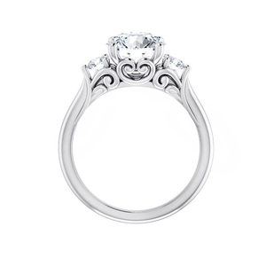 Anello <span class=keywords><strong>di</strong></span> <span class=keywords><strong>Fidanzamento</strong></span> in Moissanite a Tre Pietre Intrecciate 2CT D VVS1, Placcato Oro Bicolore in <span class=keywords><strong>Argento</strong></span> 925, Certificato GRA, Supera il Test del Diamante - Product Image 6