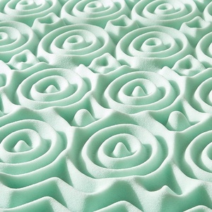 Colchón de espuma PU de 7 zonas, cama doble, tamaño Queen, té verde - Product Image 4