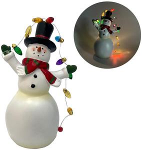 Décorations <span class=keywords><strong>de</strong></span> Noël LED Lumineuses pour Intérieur/Extérieur : Renne Traînant Chariot, Père Noël, <span class=keywords><strong>Bonhomme</strong></span> <span class=keywords><strong>de</strong></span> <span class=keywords><strong>Neige</strong></span> – Blanc Chaud 2700K, IP20, DC6V, Facile à Installer - Product Image 4