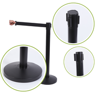Poteau de guidage rétractable avec sangle, diamètre 63 mm, colonne robuste résistante aux cycles de traction fréquents