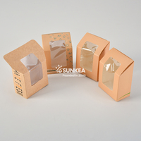 Taille personnalisée et impression Boîte à nourriture pliable en papier kraft blanc pour sandwich taco tortilla avec fenêtre transparente