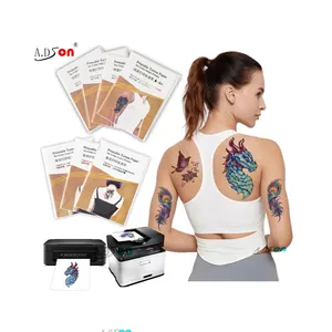 Papel de tatuaje temporal imprimible Popular 2024 Waterslide Clear Inkjet Laser Tattoo Paper para arte corporal