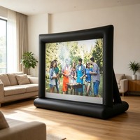 Écran publicitaire gonflable grand format 14-16 pieds avec fermeture éclair, présentoir autoportant pour événements, expositions et promotion marketing