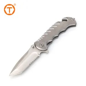 High Quality Self Defense Edc Outdoor Camping Hunting Folding Pocket Survival Tactical Knife With Glass Breaker