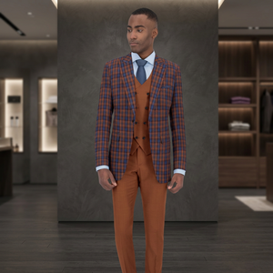 Veste sur mesure 100 % laine à col rond pour homme, simple boutonnage, style costume d'affaires, avec braguette zippée plissée, faite main, semi-respirante et antistatique - Product Image 2