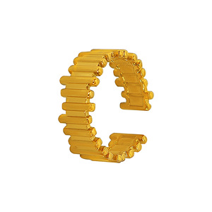 แหวนทองคำทรงเรขาคณิต JZ03 ของขวัญเครื่องประดับแฟชั่นสำหรับทุกเพศ - Product Image 5