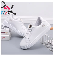 Xuanhui Fashion Baskets basses pour femme, blanches, décontractées, pour le sport et le skateboard en extérieur