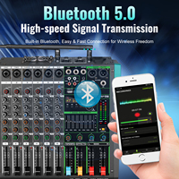 Amplificateur de puissance PA6XM 350W*2, 6 canaux, mixeur audio numérique professionnel avec microphone pour studio et scène