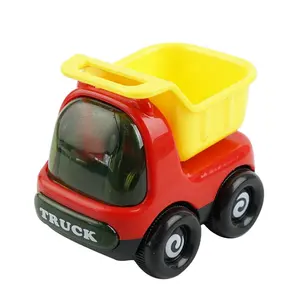 Hoge Kwaliteit Mini Cartoon Auto Vliegtuig Truck Klassiek Speelgoed Plastic Materiaal Track Auto 'S Speelgoed Voor Kinderen Verjaardagscadeaus