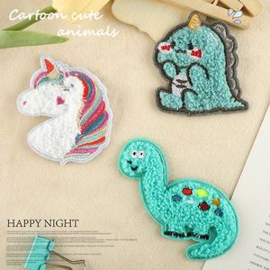 Cute Iron on Embroidered Chenille Dinosaurs unicorn Patches for Kid Clothes Bag Decoration - Product Image 1
