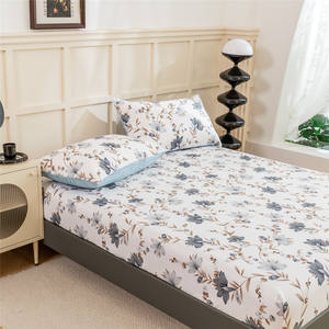 Commercio all'ingrosso 1800 filo di lusso egiziano microfibra lenzuolo stampato floreale Super morbido profondo tasca 4 pezzi Home Hotel - Product Image 4