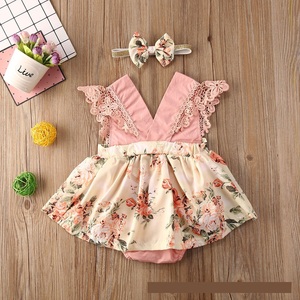 Pagliaccetti di girasole di vendita caldi 0-24 <span class=keywords><strong>mesi</strong></span> vestiti da bambina per bambini - Product Image 5