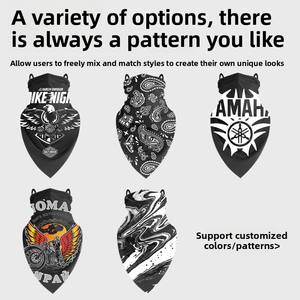 حجاب دراجة نارية من الحرير الجليدي للحماية من أشعة الشمس من أشعة الشمس ، حجاب تبريد الرقبة مع حلقات الأذن ، أغطية الوجه ، بانديانا وشاح - Product Image 2