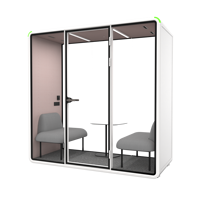Cabine de travail insonorisée modulaire, cabine de travail silencieuse intérieure, cabine téléphonique