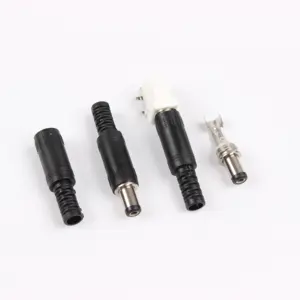 DC2.1 plastic 2.1/2.5MM dc jack male adapter dc power plug