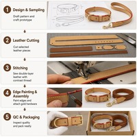 Ensemble collier et laisse réglables en cuir pour chien et chat, avec logo gravé personnalisé, étiquette d'identification anti-perte, ceinture de traction tendance pour animaux de compagnie, toutes saisons