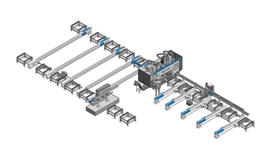 Línea de procesamiento de haz automático tipo U, máquina de sierra de cinta inglete de corte de metal de alta precisión - Product Image 2