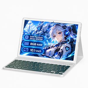 มีสินค้าในสต็อก แท็บเล็ตพีซีระบบสัมผัสขนาด 10.1 นิ้ว Intel N5030 8GB 128GB Windows 11 พร้อมขาตั้งคีย์บอร์ดฟรี แล็ปท็อปพกพา 2 in 1 - Product Image 1