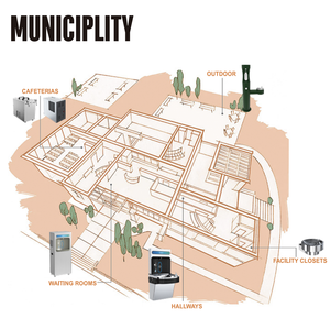 Distributeur d'eau potable mural à vente chaude, refroidisseur d'eau, station de remplissage de bouteilles avec système de réfrigérant et de purification par osmose inverse - Product Image 3