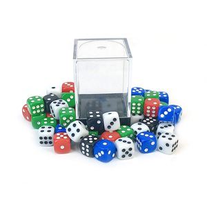 Etiquetas Personalizadas para Fabricantes, Juego de Dados de 36 Piezas de Color Sólido D6 de 12 mm con Caja de Plástico Transparente para Juegos de Mesa - Product Image 3
