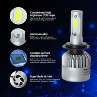 Accessoires pour phares de voiture LED S2, ampoule, 12V, H1, H3, H13, H11, 9004, 9007, HB3, HB4, 8000LM, COB, H7, H4, nouveau produit