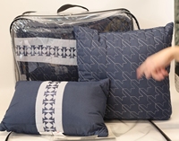 Ensemble de couette de luxe 6 pièces pour lit Queen, fabrication chinoise, design brodé, literie toute saison, alternative au duvet, avec oreillers décoratifs