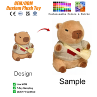 Peluche Capybara Mignonne Personnalisée avec Tenues et Accessoires, Jouet en Peluche Kawaii Anti-Stress en Coton PP Ultra Doux