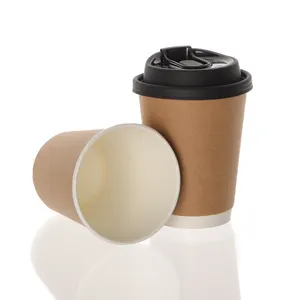 핫 세일 크래프트 종이 커피 컵 음료 컵 친환경 일회용 종이컵