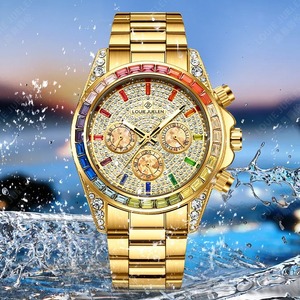 <span class=keywords><strong>Montre</strong></span> mécanique pour <span class=keywords><strong>homme</strong></span> avec cadran lumineux arc-en-ciel, boîtier en alliage, acier inoxydable, calendrier automatique - Product Image 5