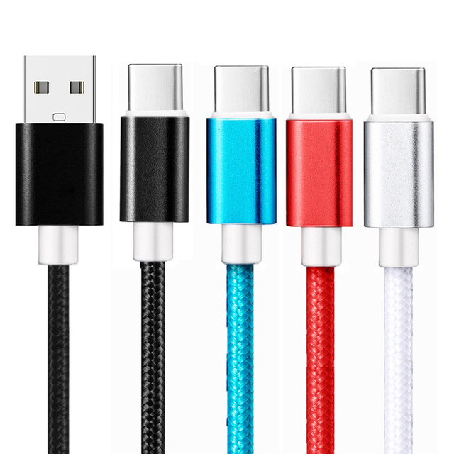 Custom 3ft 6ft 10ft Fast Charging Nylon Braided USB Type-C Cable for Mobile Phones & Computer with Data Transfer