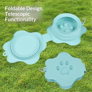 Tazón Plegable para Perro, Portátil, para Viajes y Paseos al Aire Libre, Anti-Asfixia, Alimentación Lenta - Product Image 3