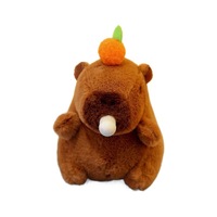 Pendentif Capybara avec sonnette, jouet en peluche, breloque de sac à dos, porte-clés, rembourrage en coton PP, polyester, 14 ans et plus