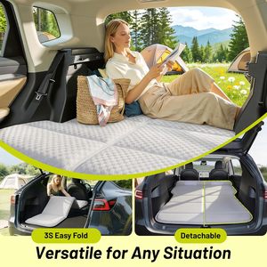 Lit de voiture pliable AAGJJ pour SUV de taille moyenne, matelas en mousse non gonflable avec masque de sommeil et bouchons d'oreilles - Product Image 2