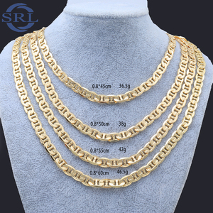 سلسلة عنق كوبية مطلية بالذهب عيار 18 قيراط للرجال، سلسلة هيب هوب مزينة بتفاصيل مرصعة ومزخرفة - Product Image 1