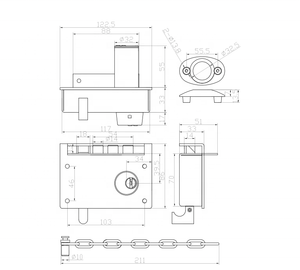 Cerradura de seguridad para puerta, dispositivo de cierre de llanta D4500, 2022 - Product Image 2