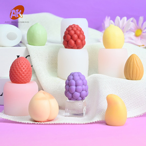 Khuôn làm kem hình trái cây 3D bằng <span class=keywords><strong>silicon</strong></span>, khuôn làm sô cô la quả mâm xôi, khuôn làm bánh fondant chanh xoài, khuôn làm nến, dụng cụ trang trí bánh ngọt - Product Image 5