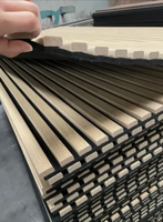 Panneaux muraux acoustiques modernes en MDF à lattes, flexibles, cannelés, écologiques, réduction du bruit de 80 %, décoratifs courbés, haute compression