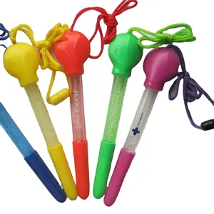 Рекламная ручка со шнурком с разноцветной круглой пузырчатой ручкой