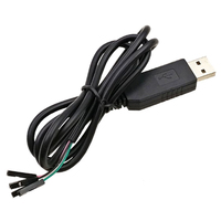 Cable de Actualización USB a TTL RS232 Negro PL2303HX, Cable de Descarga USB a Serial Zhongjiu