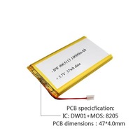 Batterie au lithium-ion usine chine batterie rechargeable pour voiture Rc BW 9065113 10000mAh 3.7V batterie Lipo