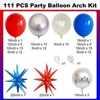 Kit d'arche de ballons de fête, ballons étoiles 4D effet explosion en aluminium, guirlande multicolore pour les fêtes, la fête des mères et Halloween