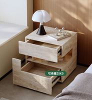 Table d'appoint beige en pierre frittée pour appartement, villa, manoir, hôtel, salon, chambre à coucher