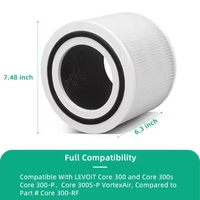 Nouveau filtre à charbon actif haute efficacité LEVOIT Core 300-P H13, efficacité HEPA de 99,97 %, utilisation domestique, formaldéhyde, PM2,5, 6 mois