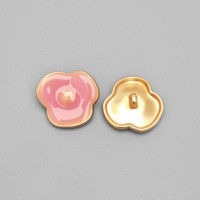 Nouveau Style forme irrégulière fleur boutons de luxe couleur rose tige Textile accessoires bouton