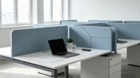 Écran de bureau insonorisant en PET, cloison acoustique pour postes de travail en open space