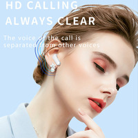 Pabrik produk peringkat atas earbud In-border langsung lintas batas earphone nirkabel Blotooth TWS earphone Mini Bass cincin tembaga