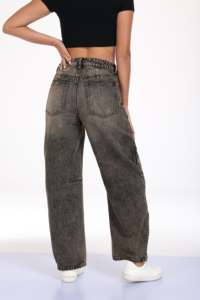 Jeans droits en denim pour femmes, mode 2026, lavage argenté, pantalon de tous les jours pour femmes - Product Image 5